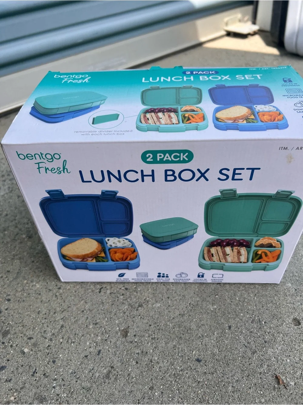 Bentgo Fresh 2-Pack Lunch Box Set in Teal & Navy